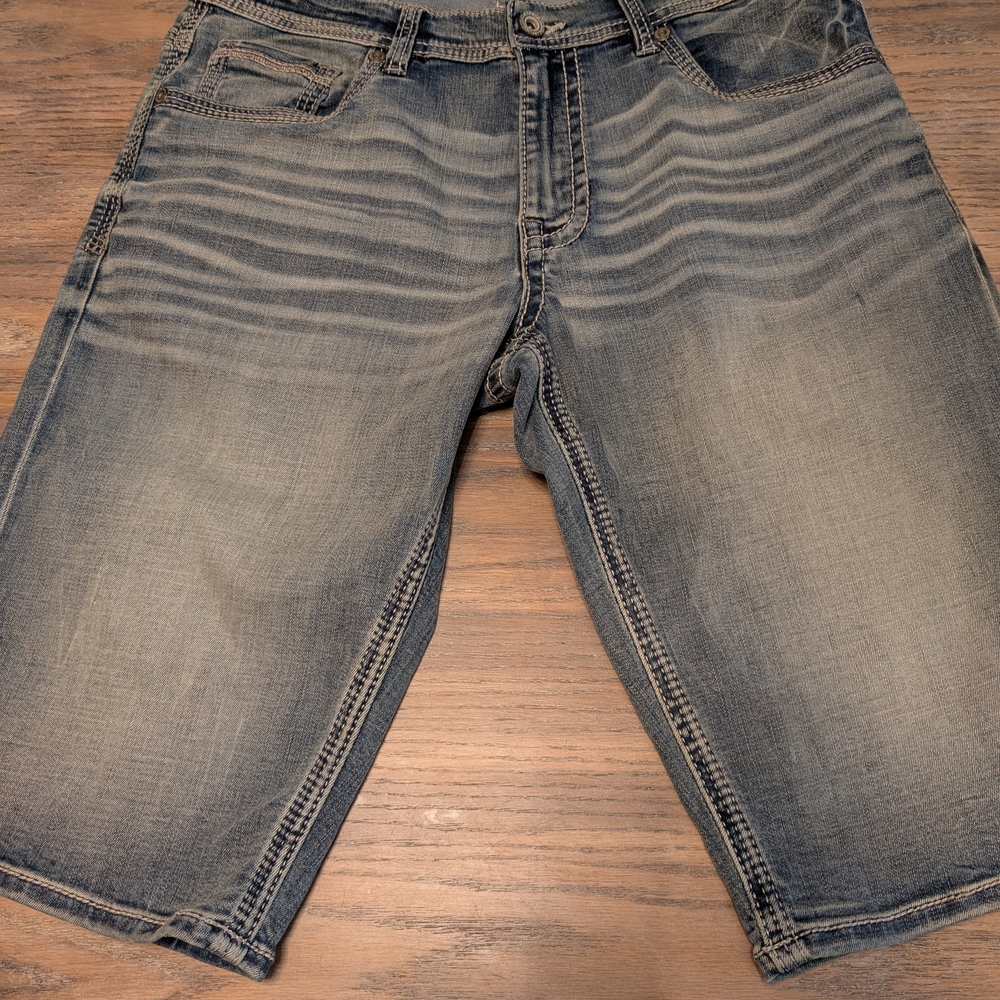 BKE Men's Faded Blue Jean Shorts